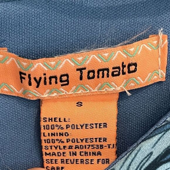 EUC Flying Tomato Tie Waist Dress. Sz. S Blue - Picture 2 of 3